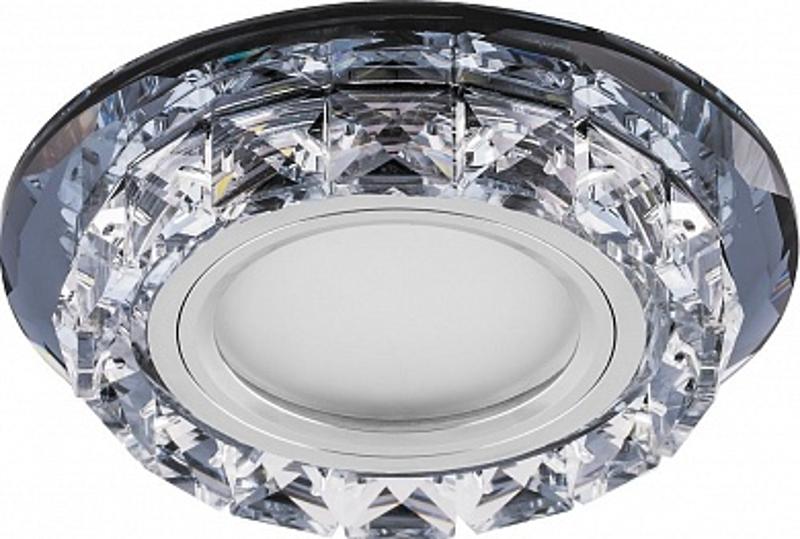 Светильник точечный встраиваемый под лампу, с LED подсветкой CD878 15LED*2835 SMD 4000K, MR16 50W G5.3, прозрачный, прозрачный