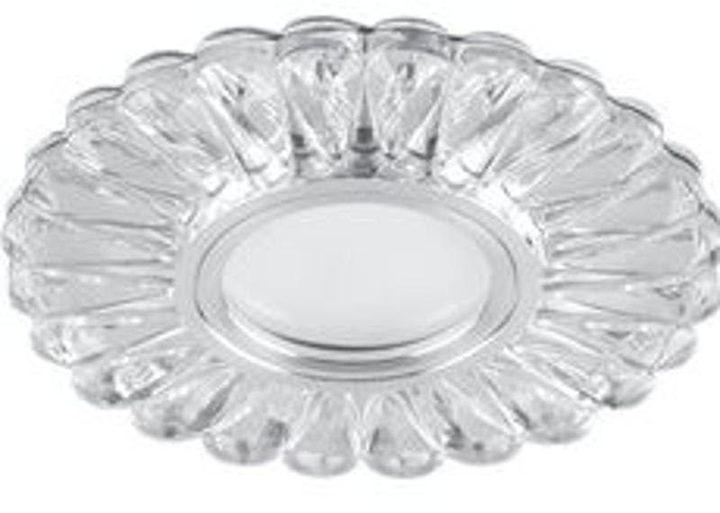 Светильник точечный встраиваемый под лампу, с LED подсветкой CD902 15LED*2835 SMD 4000K, MR16 50W G5.3, белый, хром