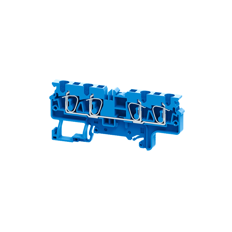 Клемма с четырьмя контактами пружинная OptiClip СX-4-QUATTRO-(0,2-4)-I-BU-синий