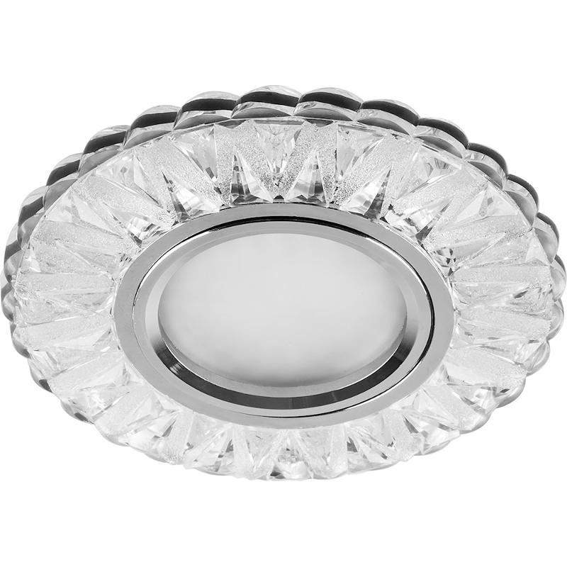 Светильник точечный встраиваемый декоративный CD930 15LED*2835 SMD 4000K, MR16 50W G5.3, прозрачный, хром