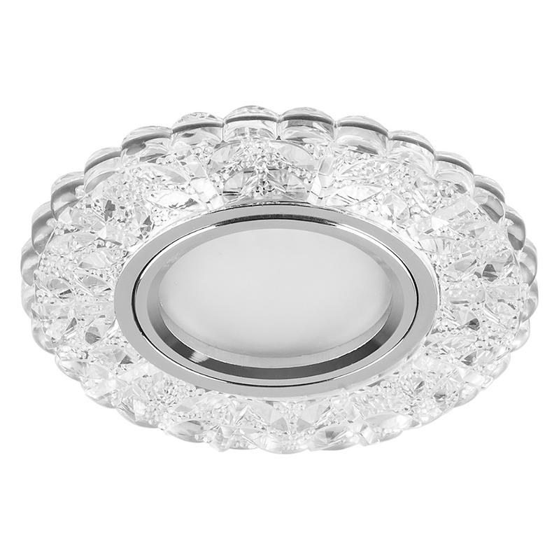 Светильник встраиваемый с белой LED подсветкой CD939 потолочный MR16 G5.3 прозрачный