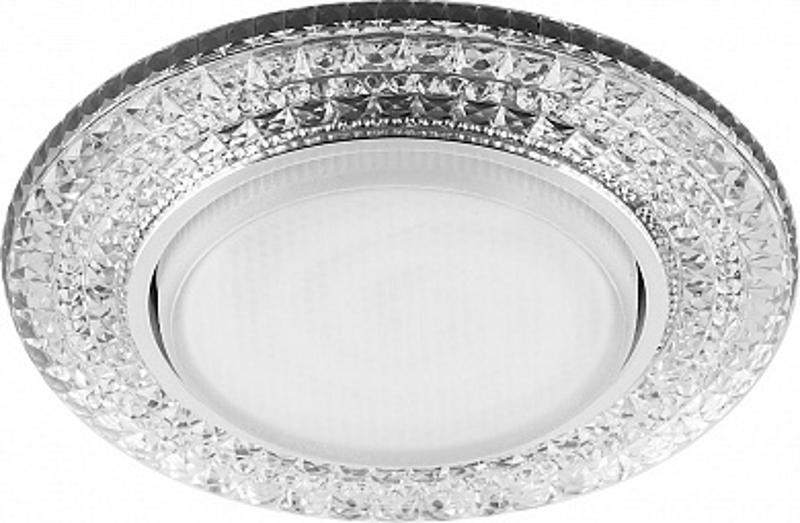 Светильник потолочный встраиваемый под лампу GX53 CD4020 20LED*2835 SMD 4000K, 15W GX53, без лампы, прозрачный, хром