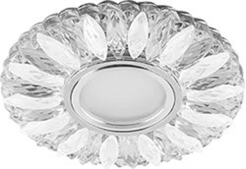 Светильник встраиваемый с белой LED подсветкой CD917 потолочный MR16 G5.3 прозрачный-матовый
