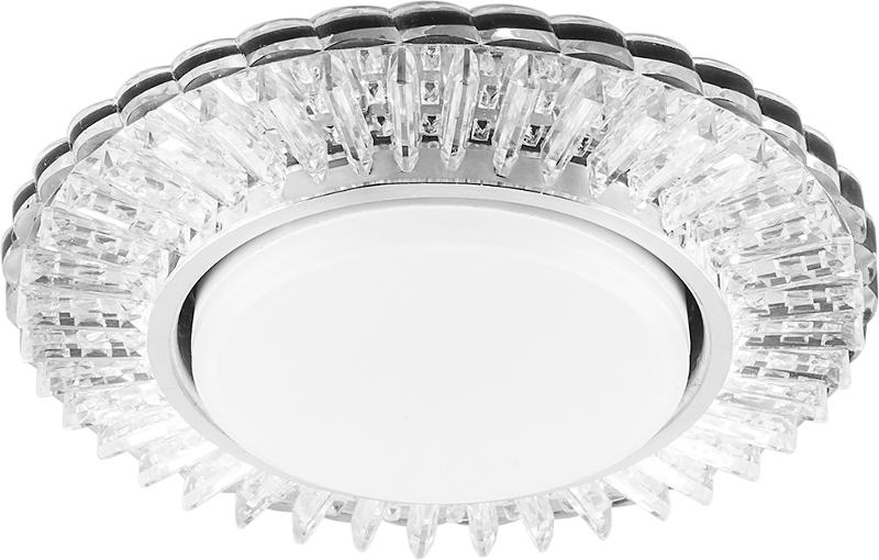 Светильник потолочный встраиваемый под лампу GX53 CD4025 20LED*2835 SMD 4000K, 15W GX53, без лампы, прозрачный, хром