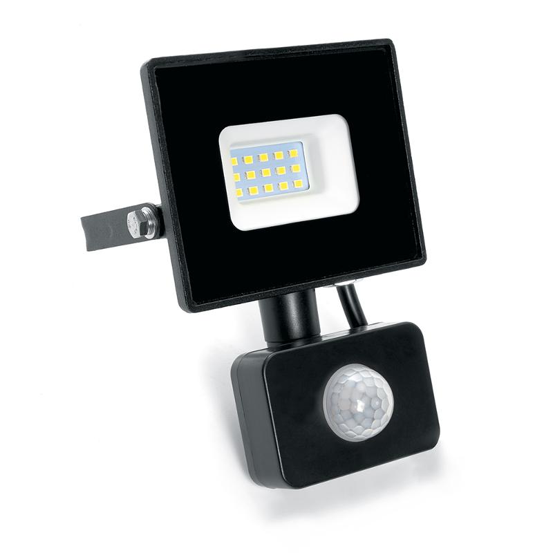 Прожектор светодиодный LL-906 с датчиком 20W 6400K 230V черный IP44 121*160*53мм