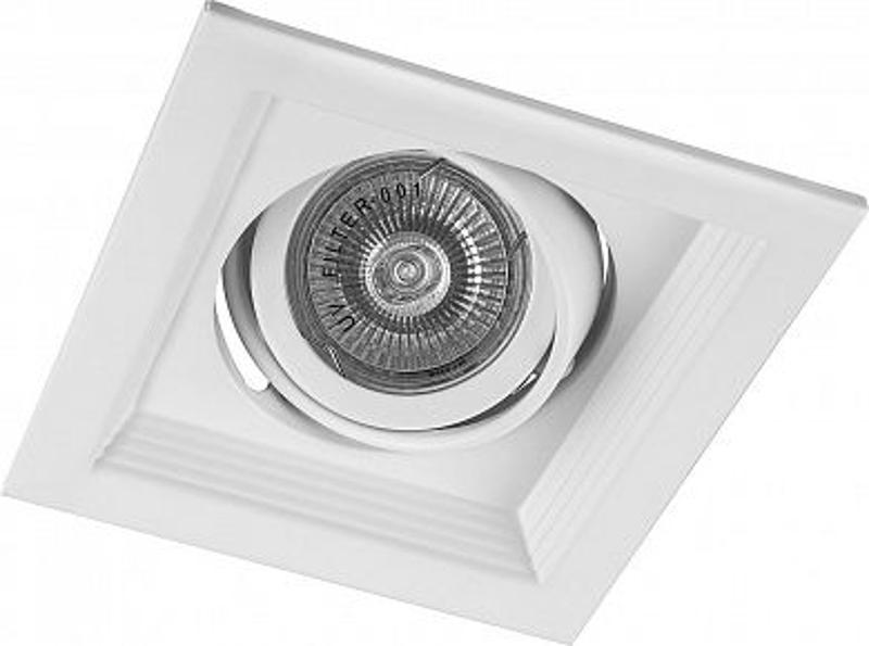 Светильник встраиваемый карданный под лампу MR16 DLT201 1x50W MR16 G5.3 белый