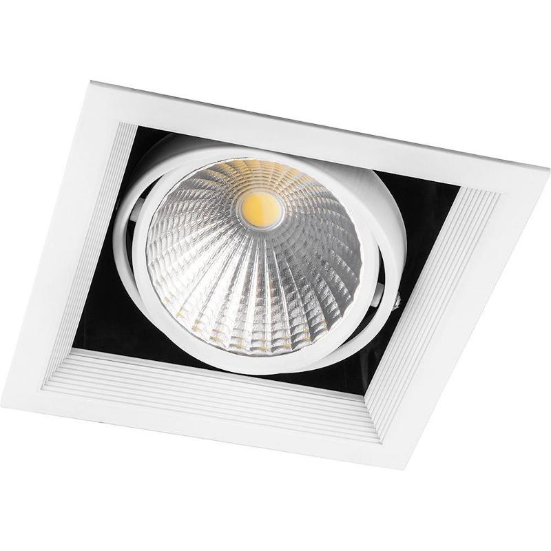 Светильник светодиодный встраиваемый карданный AL211, 1x30W, 2700 Lm, 4000К, 35 градусов, белый