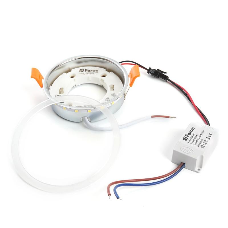 Кольцо с диодами и драйвер для светильников с подсветкой, 4W 20LED SMD2835 4000K GX53, LB-4024