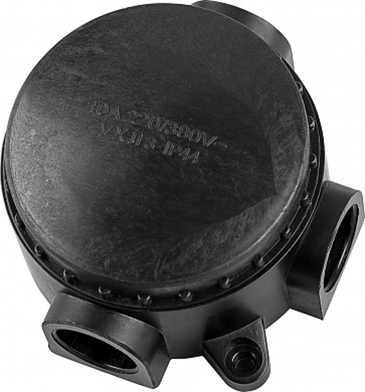 Коробка распределительная КЭМ 1-10-3М монтажная, 3-х рожковая 380V, 90х44х102, черный