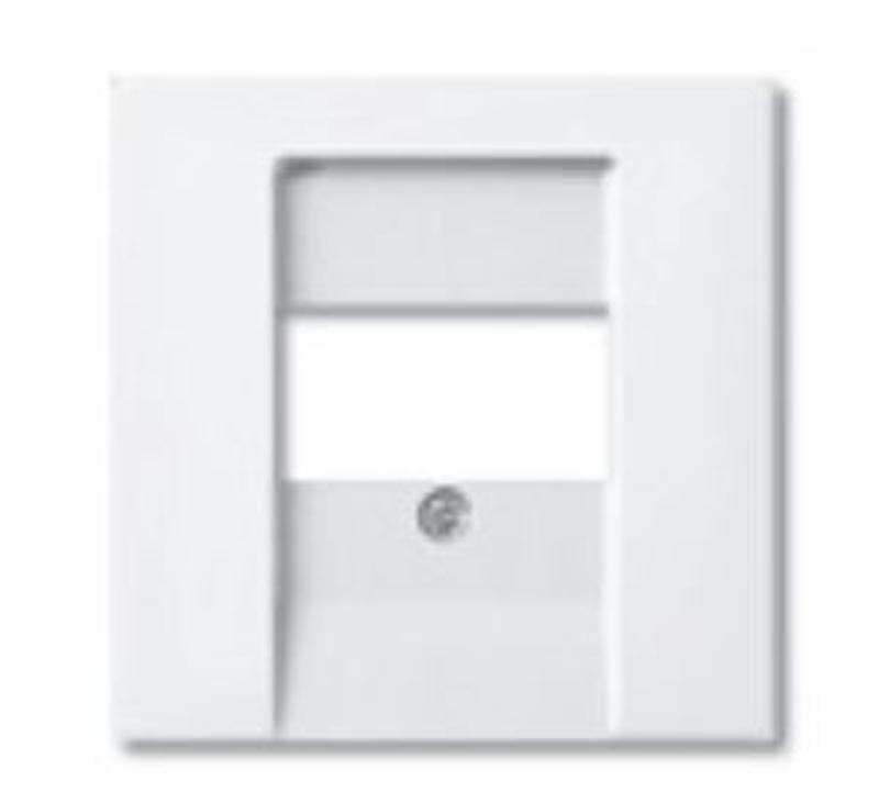 ABB Basic 55 Альп. белый Накладка аудиорозетки и ТЛФ/комп ТАЕ розеток