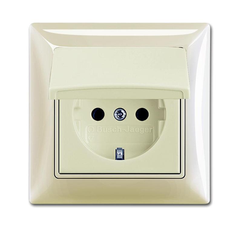 ABB Basic 55 Сл. кость Розетка с/з 16А 250В, IP44, в сборе