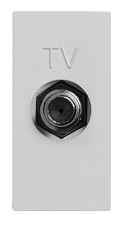 ABB Zenit Серебряный Розетка TV единственная, F-разъем, (1 мод)