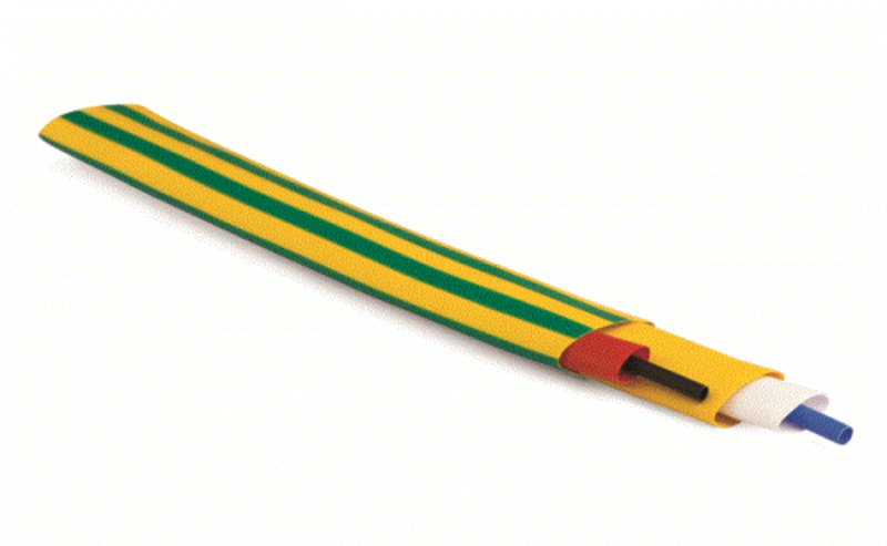 Термоусаживаемая самозатухающая трубка в рулоне 25,4/12,7 мм желтый
