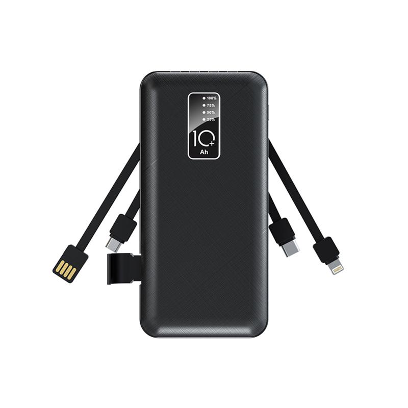 Портативное зарядное устройство Power Bank (аккумуляторная батарея) 10000 mAh, черное