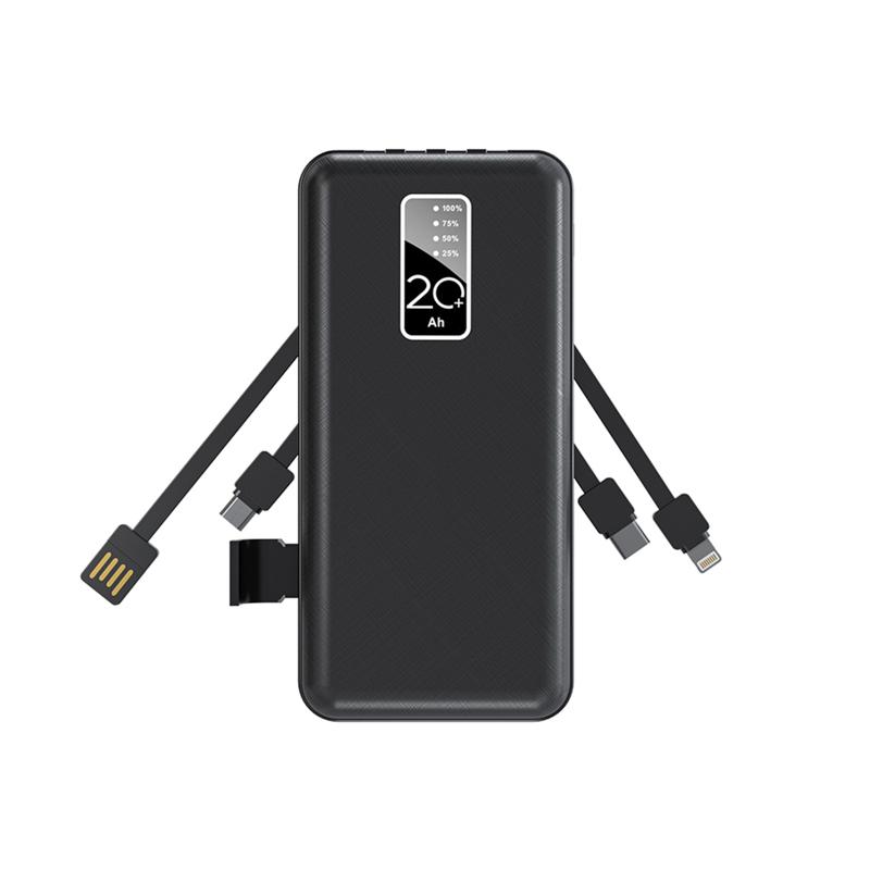 Портативное зарядное устройство Power Bank (аккумуляторная батарея) 20000 mAh, черное