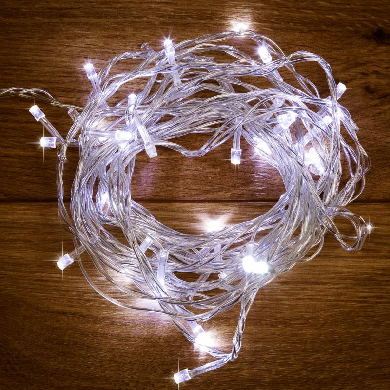 Гирлянда Твинкл-Лайт 4 м, 25 LED, прозрачный ПВХ, цвет свечения белый