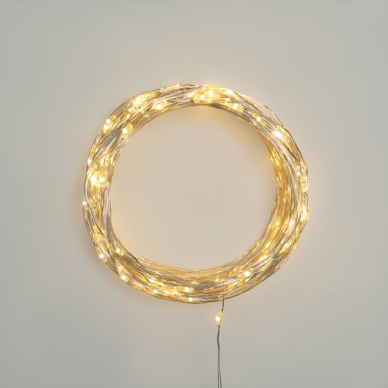 Гирлянда Роса с трансформатором 30 м, 300 LED, теплое белое свечение