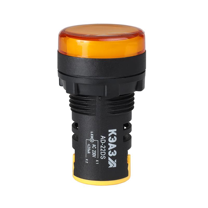 Лампа AD22DS(LED) матрица D22мм желтый 24В AC/DC