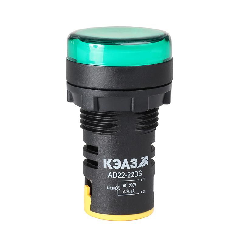 Лампа AD22DS(LED) матрица D22мм зеленый 24В AC/DC