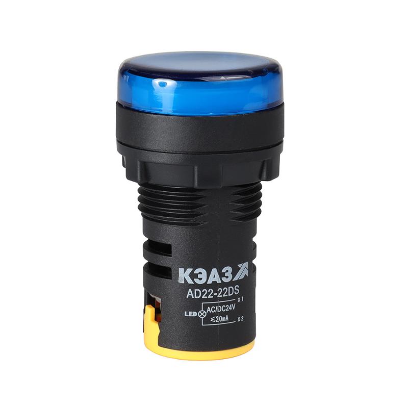 Лампа AD22DS(LED) матрица D22мм синий 24В AC/DC