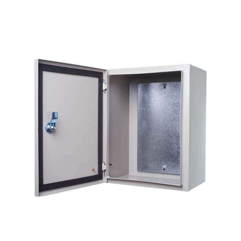 Корпус метал. навесной с монт. панелью 395х310х220 IP54 ЩРНМ-1-IP54