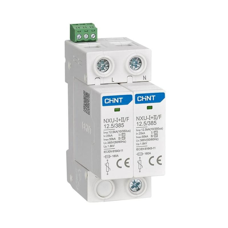 Ограничитель имп. перенапр. NXU-Ⅰ+Ⅱ/F 2P In=25kA Uc=385В Im=50kA (R)