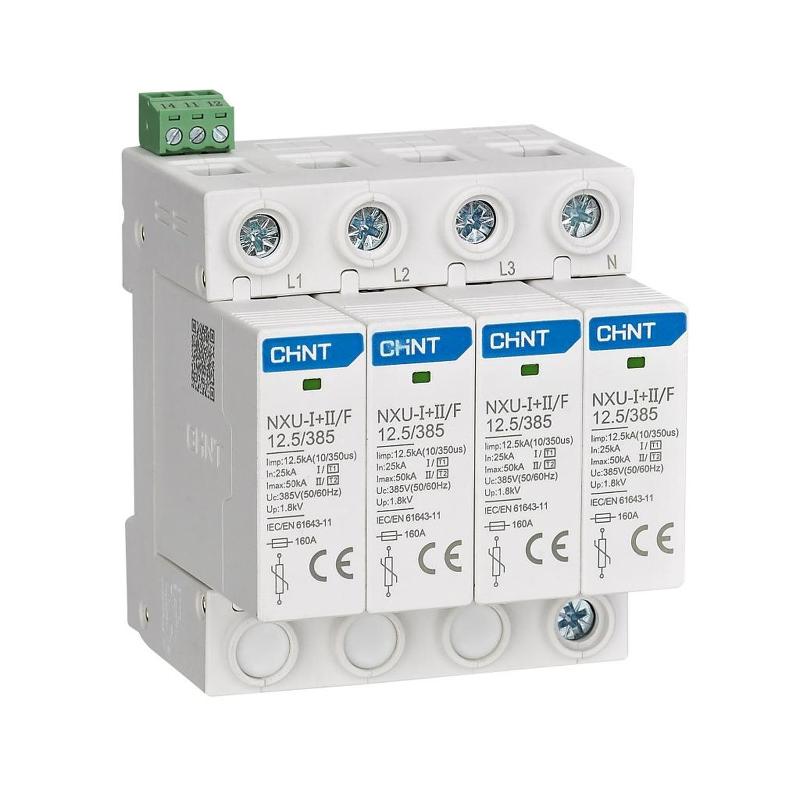 УЗИП NXU-I+II/F 4P In=25kA Im=50kA Uc=385В (класс I + II)