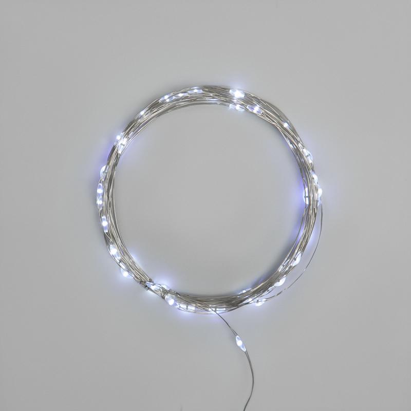 Гирлянда Роса 5 м, 50 LED, USB, белое свечение