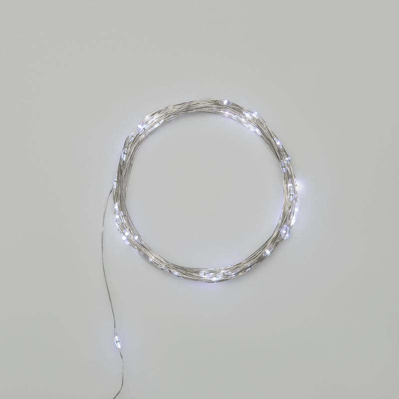 Гирлянда Роса 10 м, 100 LED, USB, белое свечение