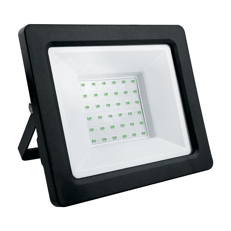 Прожектор светодиодный LL-905 2835 SMD 50W зеленый AC220V/50Hz IP65, черный в компактном корпусе, 205*161*40 мм