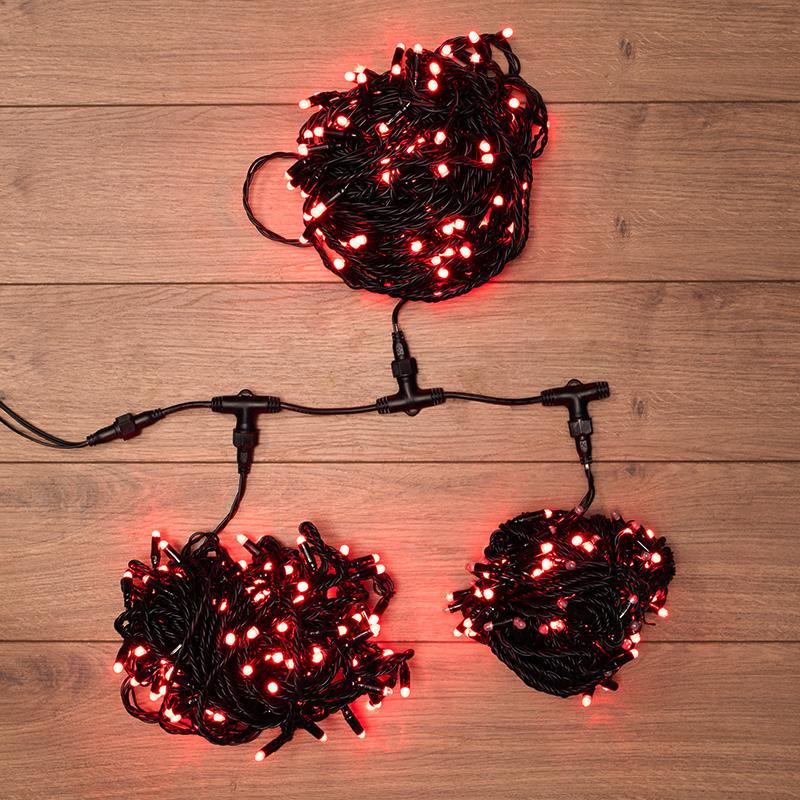 Гирлянда "LED ClipLight" 24V, 3 нити по 20 м, свечение с динамикой, цвет диодов Красный