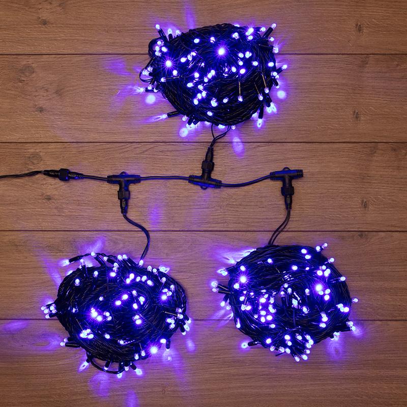 Гирлянда "LED ClipLight" 24V, 3 нити по 20 м, свечение с динамикой, цвет диодов Синий