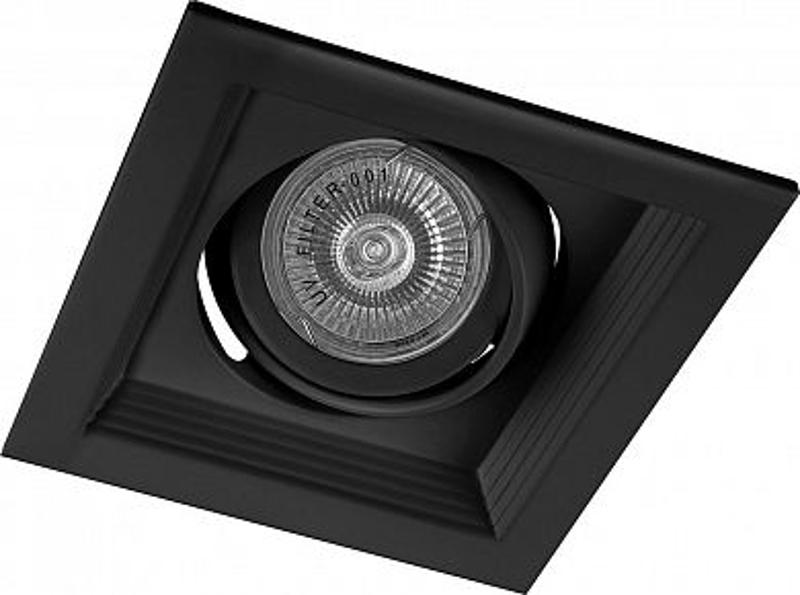 Светильник встраиваемый карданный под лампу MR16 DLT201 1x50W MR16 G5.3 черный