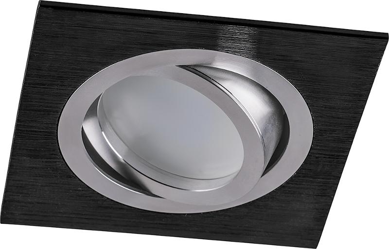 Светильник точечный встраиваемый под лампу DL2801 MR16 50W G5.3 "квадрат", черный