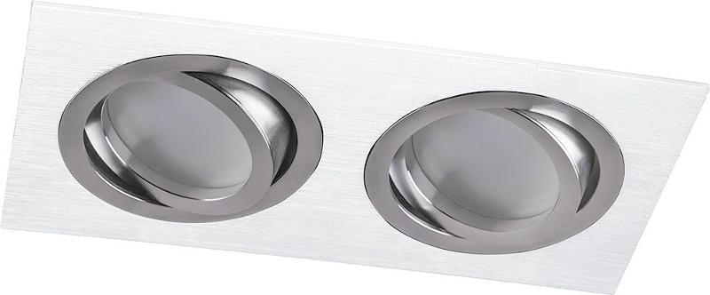 Светильник точечный встраиваемый под лампу DL2802 MR16 50W G5.3 "прямоугольник", белый