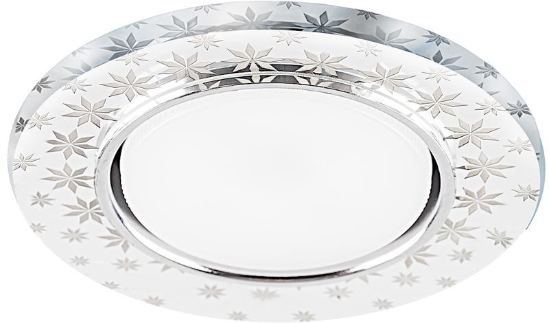 Светильник потолочный встраиваемый под лампу GX53 CD4030 20LED*2835 SMD 4000K, 15W GX53, без лампы, прозрачный, хром