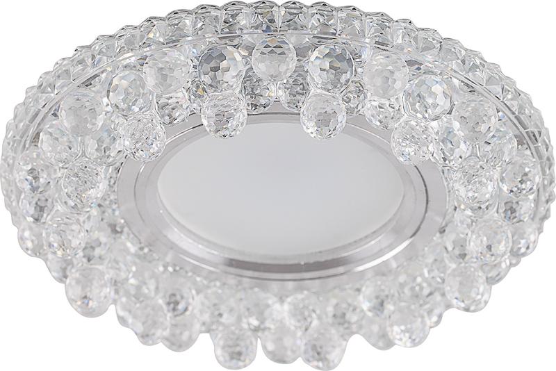 Светильник точечный встраиваемый под лампу, с LED подсветкой CD941 15LED*2835 SMD 4000K, MR16 50W G5.3, прозрачный