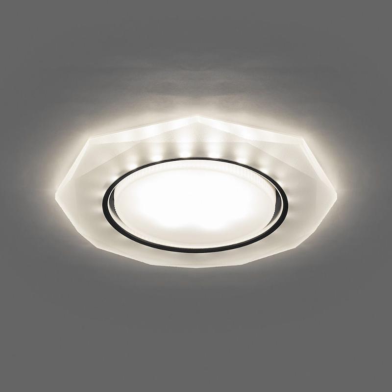 Светильник потолочный встраиваемый под лампу GX53 CD5021 20LED*2835 SMD 4000K, 15W GX53, без лампы, белый матовый многоугольник