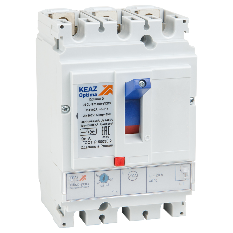 Выключатель автоматический OptiMat D250F-TM080-ОМ4-РЕГ