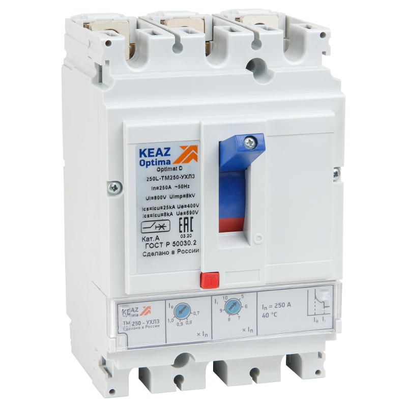 Выключатель автоматический OptiMat D250F-TM160-ОМ4-РЕГ