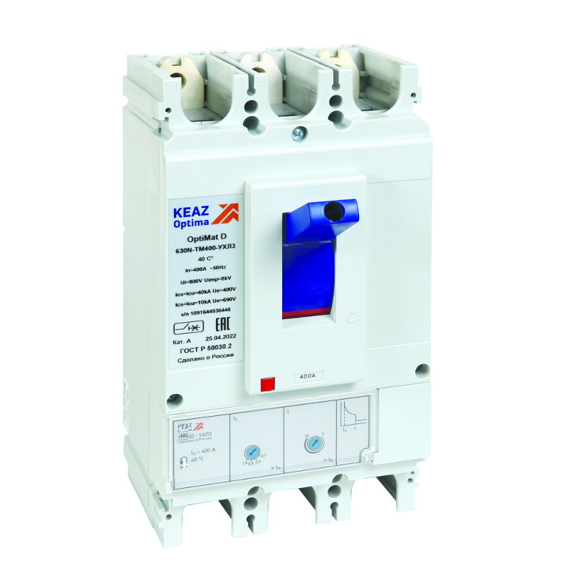 Выключатель автоматический OptiMat D630N-TM400-ОМ4-РЕГ