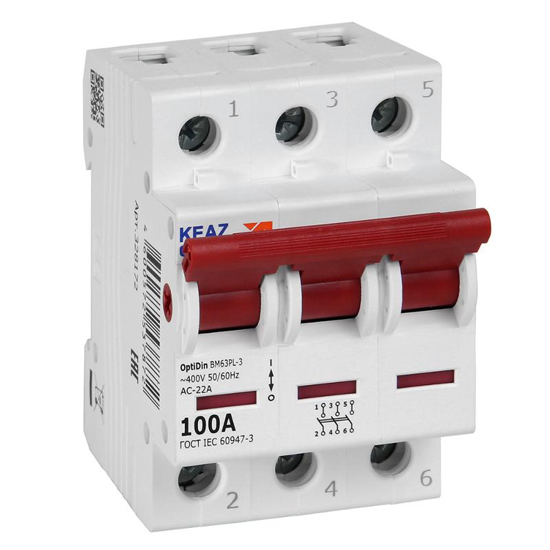 Выключатель нагрузки модульный OptiDin BM63PL-3100-УХЛ3 (BM63PL)