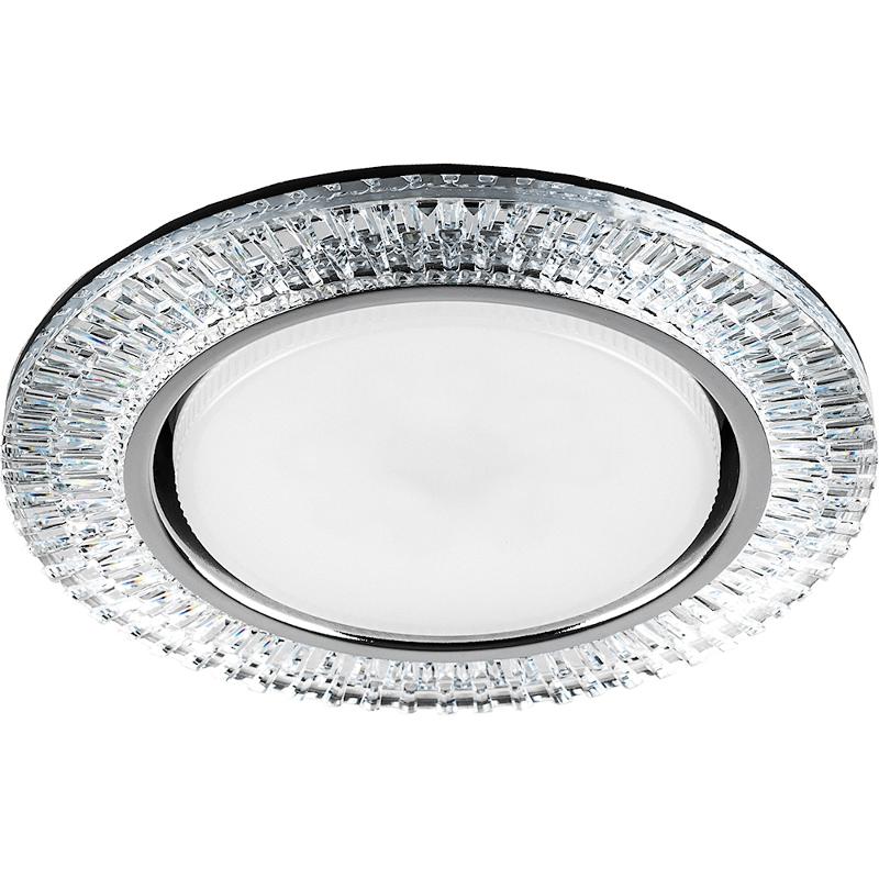 Светильник потолочный встраиваемый под лампу GX53 CD4033 20LED*2835 SMD 4000K, 15W GX53, без лампы, прозрачный, хром