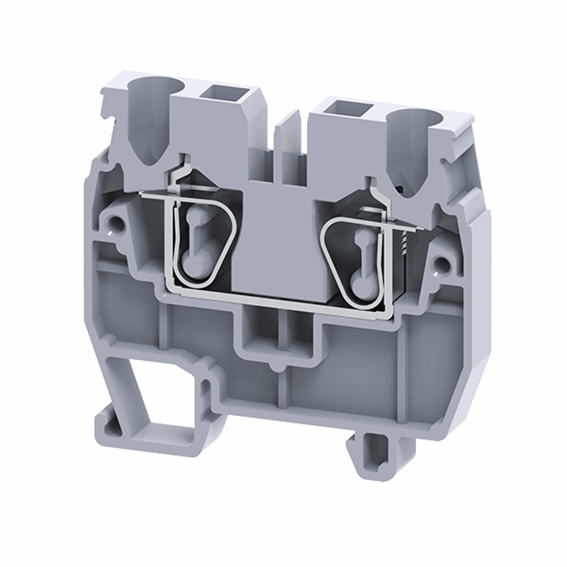 Мини-клемма проходная пружинная OptiClip CXM-2,5-I-24A-(0,2-2,5)-серый