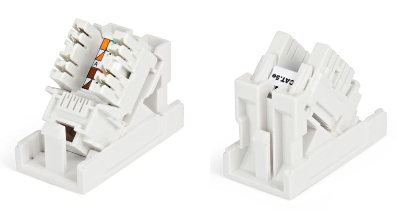 SIP2K-C5E-M45-22.5 Розетка (вставка) 45x22,5 (аналог Mosaic) с наклонным модулем RJ-45 категории 5е