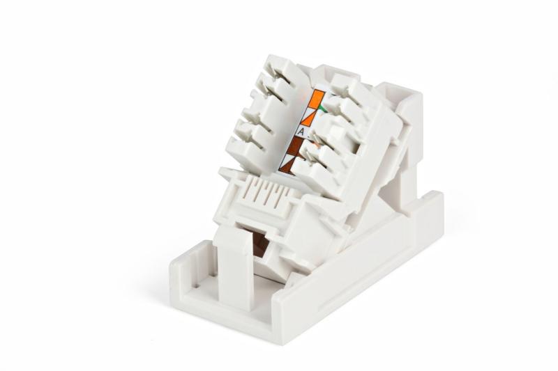 SIP2K-C6-M45-22.5 Розетка (вставка) 45x22,5 (аналог Mosaic) с наклонным модулем RJ-45 категории 6
