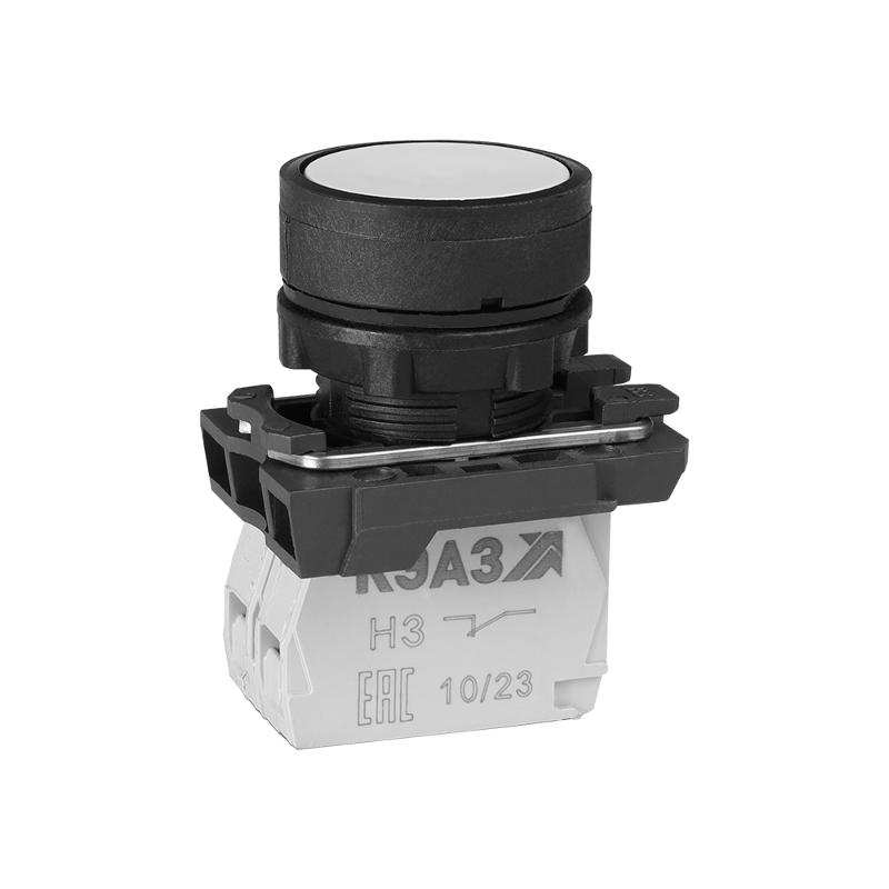 Кнопка КМЕ4120м-белый-2но+0нз-цилиндр-IP40