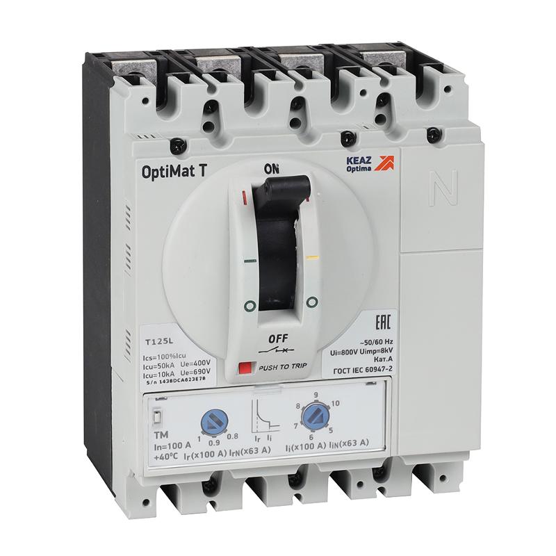 Выключатель автоматический OptiMat T125S TM 25A 4P