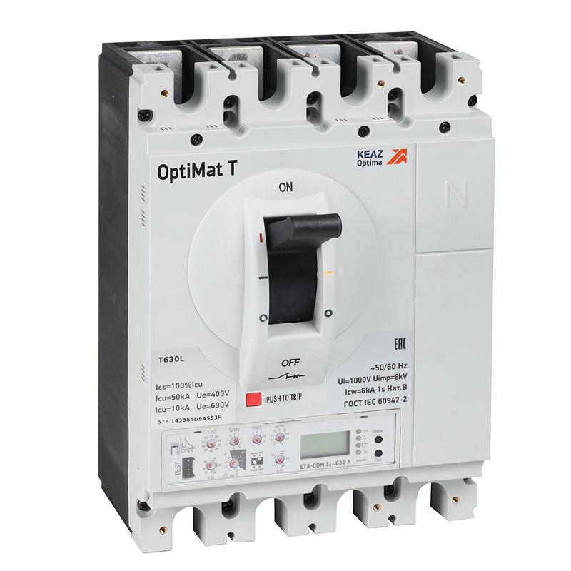 Выключатель автоматический с блоком защиты от токов утечки OptiMat T400M-RCA ETA 400A 4P