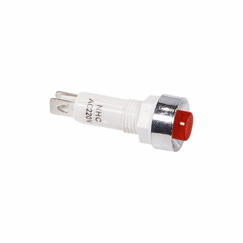 Индикатор c ОТРАЖАТЕЛЕМ Ø10 220V красный